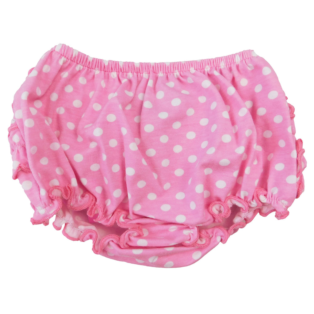 Toddler Girls Pink Polka Dot Diaper Cover