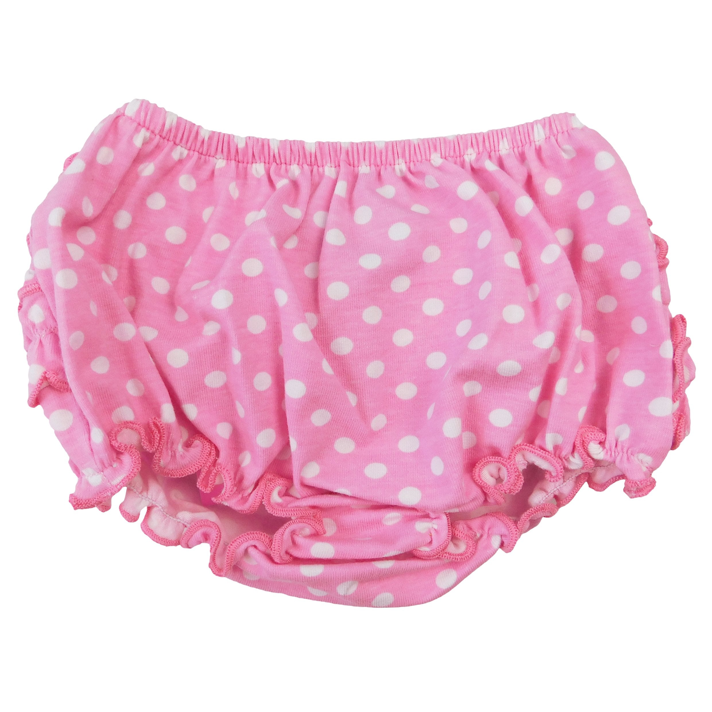 Toddler Girls Pink Polka Dot Diaper Cover