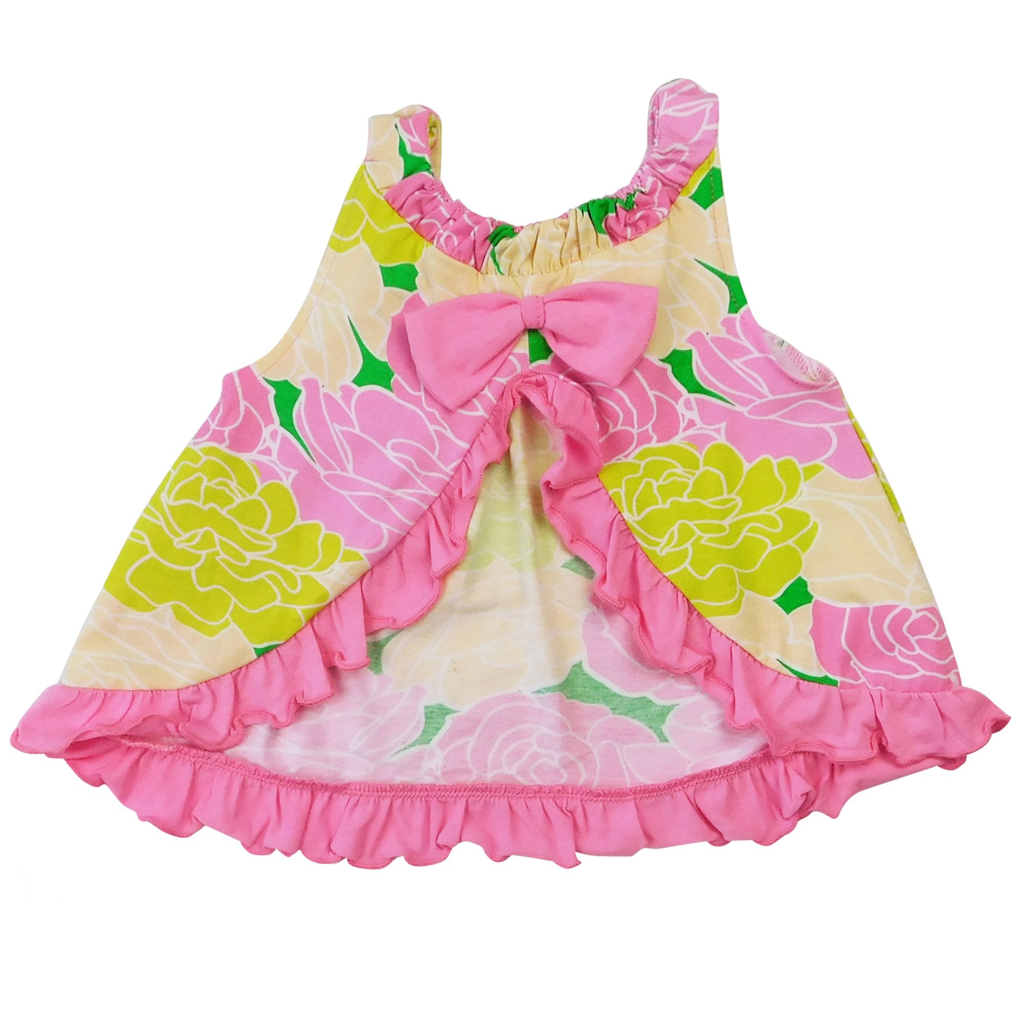 Baby Toddler Girls Floral Open Back Swing Tank Top